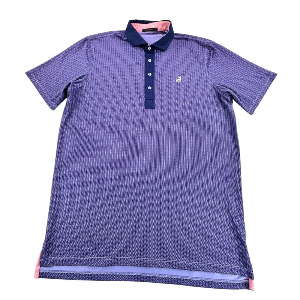 Greyson Polo Shirt Mens Purple Patterned  Size L Golf Performance